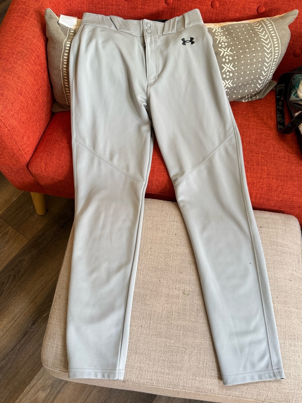 Under Armour Light Gray Athletic Baseball pants